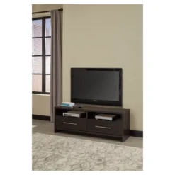 Storage Furniture TV Stand For TVs Up To 63" Black Walnut-ClosetMaid