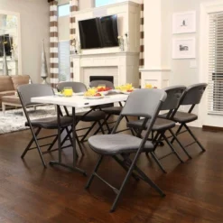 4pk Padded Commercial Grade Folding Chair Gray - Lifetime -Furniture Series Store GUEST 8029ef5d f880 446e b291 a7f6e17ccf6d