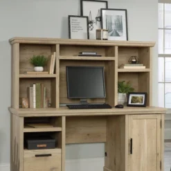 Aspen Post Computer Hutch Prime Oak - Sauder