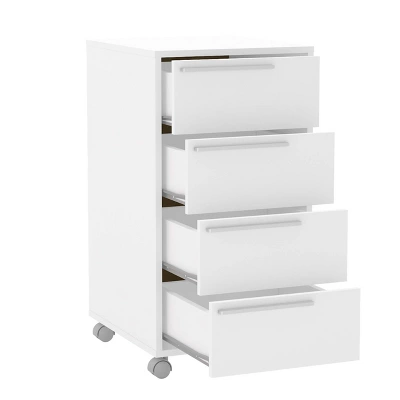 Maia 4 Drawer File Cabinet White - Polifurniture 1 Maia 4 Drawer File Cabinet White - Polifurniture