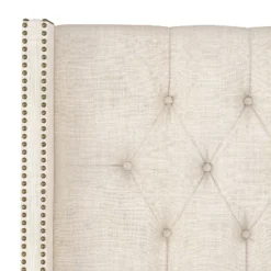 Louis Diamond Tufted Wingback Linen Bed - Skyline Furniture -Furniture Series Store GUEST 835019c4 351a 44d2 a7dd 04c68114396d