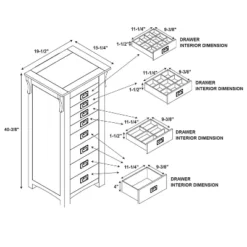 Delia Jewelry Armoire Brown - Powell Company -Furniture Series Store GUEST 83671e5f f20a 4898 93ee 3b153b1c74be