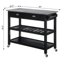 American Heritage 3 Tier Stainless Steel Kitchen Cart With Drawers - Breighton Home 19 American Heritage 3 Tier Stainless Steel Kitchen Cart With Drawers - Breighton Home -Furniture Series Store GUEST 8413486d c288 4d09 9048 f3fcdb39e801