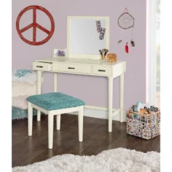 Garbo Vanity Set Cream - Linon -Furniture Series Store GUEST 84345099 09da 4d00 be61 5051e4bbb8db