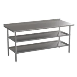 Emma And Oliver NSF Certified Stainless Steel 18 Gauge Work Table With 1.5" Backsplash And Undershelves -Furniture Series Store GUEST 85189cf7 48b3 4d37 b163 f4de90a077f7