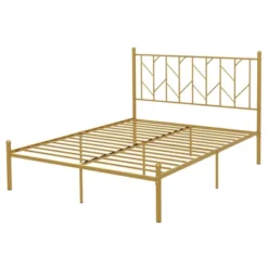 Costway Full/Queen/Twin Size Metal Platform Bed Frame Vintage Headboard Mattress Foundation Gold -Furniture Series Store GUEST 854e109e da52 423e bbc5 97793ad672a7