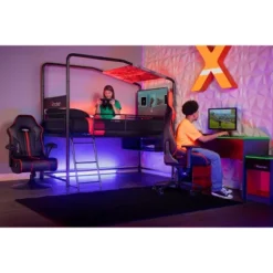 Twin Contra Customizable Mid-Sleeper Gaming Bed With TV Mount For TVs Up To 32" Black - X Rocker 21 Twin Contra Customizable Mid-Sleeper Gaming Bed With TV Mount For TVs Up To 32" Black - X Rocker -Furniture Series Store GUEST 86c7936d a4fa 4c9d b24a 7c36c00d6b0e
