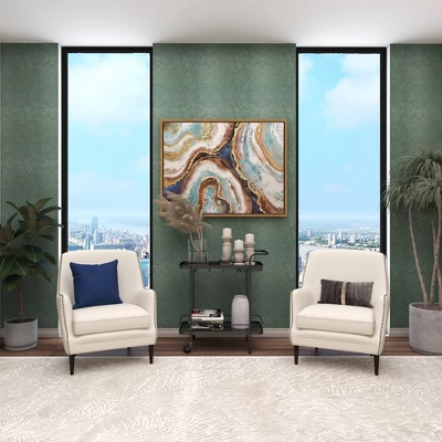 Contemporary Metal Bar Cart Black - Olivia & May 10 Contemporary Metal Bar Cart Black - Olivia & May - Image 10