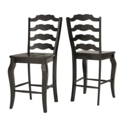 Set Of 2 24" South Hill French Ladder Back Counter Chairs - Inspire Q -Furniture Series Store GUEST 891b3e5c 5fc1 41e8 9d20 2dba8df6fe6d