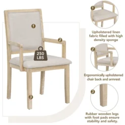 5 PCS Round Extendable Dining Table Set With Butterfly Leaf And 4 Upholstered Dining Armchairs-ModernLuxe 17 5 PCS Round Extendable Dining Table Set With Butterfly Leaf And 4 Upholstered Dining Armchairs-ModernLuxe -Furniture Series Store GUEST 8940945e b9e8 4182 9cbc 349e3dfcb5af