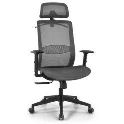 Tangkula High Back Mesh Office Chair Ergonomic Executive Chair Swivel Computer Task Chair W/ Headrest Black/ Gray -Furniture Series Store GUEST 895a5522 2c2b 466a bdc5 4bf318ae0e36