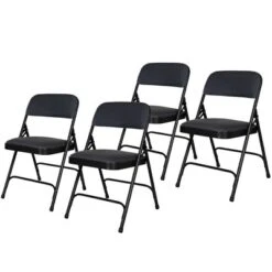 Set Of 4 Deluxe Fabric Padded Folding Chairs With Frame - Hampden Furnishings -Furniture Series Store GUEST 89d6b188 54a9 4672 9246 8ef41700899c