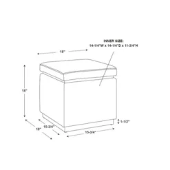 Lucinda Square Ottoman - Linon -Furniture Series Store GUEST 8a124314 26cb 4598 b2b8 ea2aabd17956