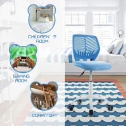 Costway Office Task Desk Armless Chair Adjustable Mid Back Swivel Study Chair RoseBlueTurquoisePurple -Furniture Series Store GUEST 8a79d9c6 7fa5 4539 9e15 df97e3f2dd60