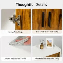 Costway Sideboard Buffet Storage Cabinet W/2 Door Metal Legs Accent Cabinet 32In -Furniture Series Store GUEST 8a7b9f98 fe03 4060 bd22 9414dee95ff8