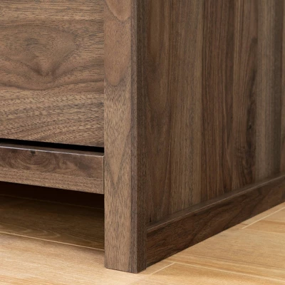 Tao 2 Drawer Nightstand Natural Walnut - South Shore 4 Tao 2 Drawer Nightstand Natural Walnut - South Shore - Image 4