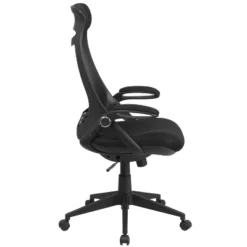 Emma And Oliver High Back Black Mesh Executive Swivel Office Chair With Flip-Up Arms -Furniture Series Store GUEST 8b52b357 10f3 48e2 8c86 cb64794ca0ff