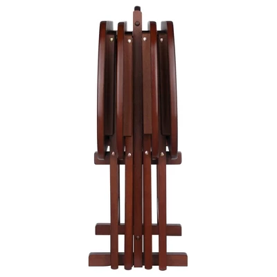 4pc Corbett Oversize Oblong Snack Table Set Antique Walnut - Winsome 3 4pc Corbett Oversize Oblong Snack Table Set Antique Walnut - Winsome - Image 3