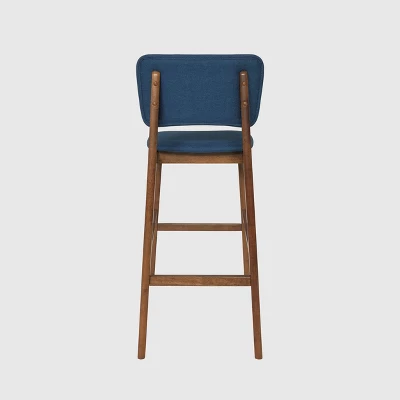 Set Of 2 Fessenden Barstools Dark Blue - Christopher Knight Home 3 Set Of 2 Fessenden Barstools Dark Blue - Christopher Knight Home - Image 3