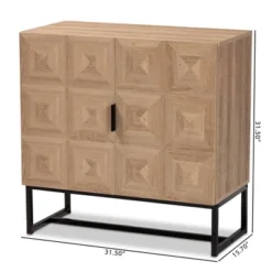 Darien Wood And Metal 2 Door Storage Cabinet Brown/Black - Baxton Studio -Furniture Series Store GUEST 8bc7f93f 4b21 40dd 87aa 740c65bba953