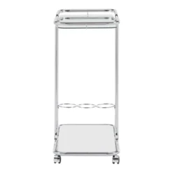Ripley Chrome Finish Bar Cart Silver - Inspire Q -Furniture Series Store GUEST 8bc8668f e012 43d9 81d6 ddf214fb5013