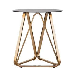 Tainbin Round End Table Champagne - Aiden Lane -Furniture Series Store GUEST 8d18023d 460f 4e63 9389 e99730249664