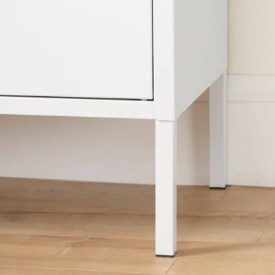 Eddison 2 Door Storage Cabinet Pure White - South Shore 3 Eddison 2 Door Storage Cabinet Pure White - South Shore - Image 3