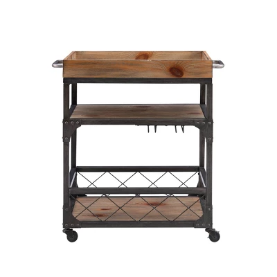 Collin Bar Cart Antique Bronze - Powell Company 5 Collin Bar Cart Antique Bronze - Powell Company - Image 5