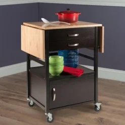 Bellini Kitchen Cart Coffee/Natural - Winsome -Furniture Series Store GUEST 8e89688f 30ed 464c 96a7 f2f1e66b3542