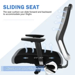 Costway Ergonomic Mesh Office Chair Sliding Seat Height Adjustable W/ Armrest -Furniture Series Store GUEST 8edab373 ce97 4f15 94fc d6abe654ca0d