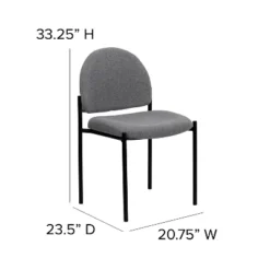 Flash Furniture Comfort Gray Fabric Stackable Steel Side Reception Chair -Furniture Series Store GUEST 8f4734e2 6f5e 4c8a b356 260ac6399846