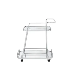 30" Aegis Clear Glass Serving Cart Chrome Finish - Acme Furniture