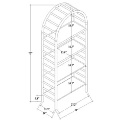 72" Holladay Curved Wooden Bookcase - Threshold™ Designed With Studio McGee -Furniture Series Store GUEST 907a020b f8bd 48ff ad78 2332a2c16f0a