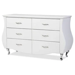 Enzo Modern And Contemporary Faux Leather 6 Drawer Dresser - Baxton Studio -Furniture Series Store GUEST 90b6a1f5 63c1 45c3 b26a f379747c286d