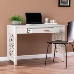 Lausk Desk With Storage Light Gray - Aiden Lane -Furniture Series Store GUEST 91a1a691 46bd 4b7e 9096 9e787a7708e1