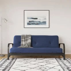 Full Axton Metal Arm Futon Frame With Mattress - Room & Joy -Furniture Series Store GUEST 9266b347 bba4 4602 b874 619958f3afe5