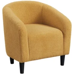 Yaheetech Upholstered Armchair Accent Barrel Chair -Furniture Series Store GUEST 92934206 4074 4933 a174 5b07541045c5