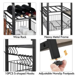 Yaheetech 4-Tier 55" Kitchen Baker's Rack With Power Outlet 11 Yaheetech 4-Tier 55" Kitchen Baker's Rack With Power Outlet -Furniture Series Store GUEST 92f9dab6 4f04 456a bd17 6341a673e594