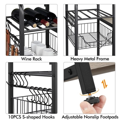 Yaheetech 4-Tier 55" Kitchen Baker's Rack With Power Outlet 3 Yaheetech 4-Tier 55" Kitchen Baker's Rack With Power Outlet - Image 3