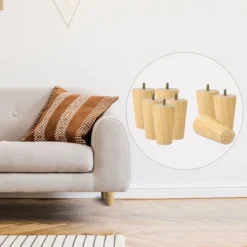 Unique Bargains Round Solid Wood Sofa Armchair Recliner Coffee Table Modern Replacement Furniture Legs Set Of 8 -Furniture Series Store GUEST 931186c0 fec8 421a a775 7f11068aee13