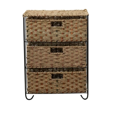 Household Essentials 3 Drawer Chest Rattan 6 Household Essentials 3 Drawer Chest Rattan - Image 6