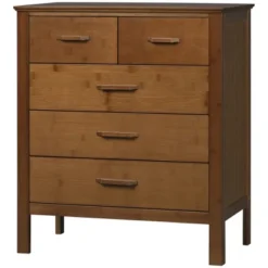 HOMCOM Tall Dresser For Bedroom, 5 Drawer Dresser, Chest Of Drawers With Bamboo Frame, Brown 7 HOMCOM Tall Dresser For Bedroom, 5 Drawer Dresser, Chest Of Drawers With Bamboo Frame, Brown -Furniture Series Store GUEST 93f9a5d0 ddbd 45b6 8588 9d933e97210e