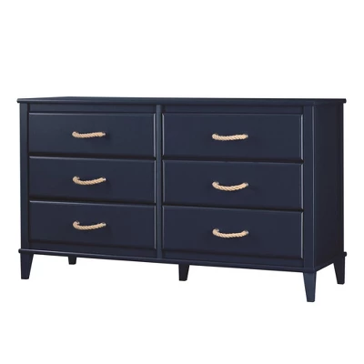 Little Seeds Sierra Ridge Mesa Kids’ 6 Drawer Dresser With Rope Drawer Pulls, Blue 5 Little Seeds Sierra Ridge Mesa Kids’ 6 Drawer Dresser With Rope Drawer Pulls, Blue - Image 5