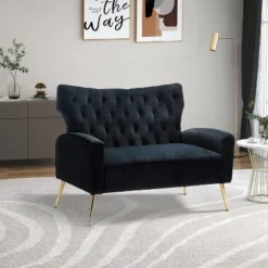 Brion 48" Contemporary Wingback Design Loveseat | KARAT HOME -Furniture Series Store GUEST 9500dcf3 97c0 4516 98ea cc46cf54a0e6