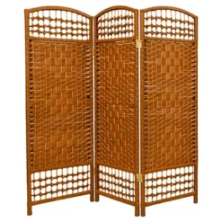 4 Ft. Tall Fiber Weave Room Divider (3 Panels) - Oriental Furniture -Furniture Series Store GUEST 95cb44ee 93e0 464a b7ea ecd0a492a041