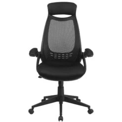 Emma And Oliver High Back Black Mesh Executive Swivel Office Chair With Flip-Up Arms -Furniture Series Store GUEST 96d828fe 75a1 40ef 8c9e f569eb0b7a75