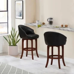 30" Dartford Swivel Barstool Brown/Black - Hillsdale Furniture -Furniture Series Store GUEST 96d9e6a0 76a9 4f68 b2ad 1fa1e7ade722