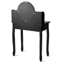 Tangkula Vanity Table Set W/Detachable Mirror & Stool Black/White 17 Tangkula Vanity Table Set W/Detachable Mirror & Stool Black/White -Furniture Series Store GUEST 98a31cd3 e492 44f1 861e cf74425a6342