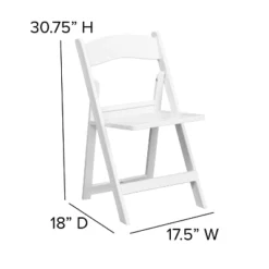 Emma And Oliver 2 Pack White Resin Slatted Party & Rental Folding Chair Indoor Outdoor -Furniture Series Store GUEST 990f8049 0a0b 48f3 8070 24f8ebd5fd44
