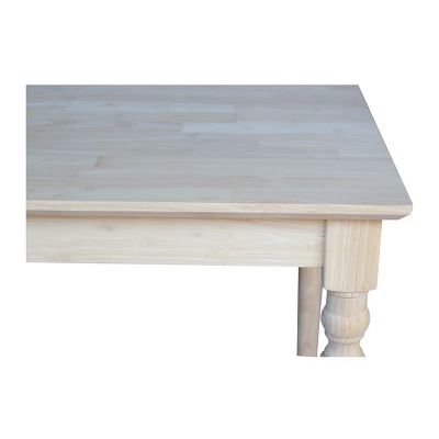 30" Square Solid Table Unfinished - International Concepts 2 30" Square Solid Table Unfinished - International Concepts - Image 2